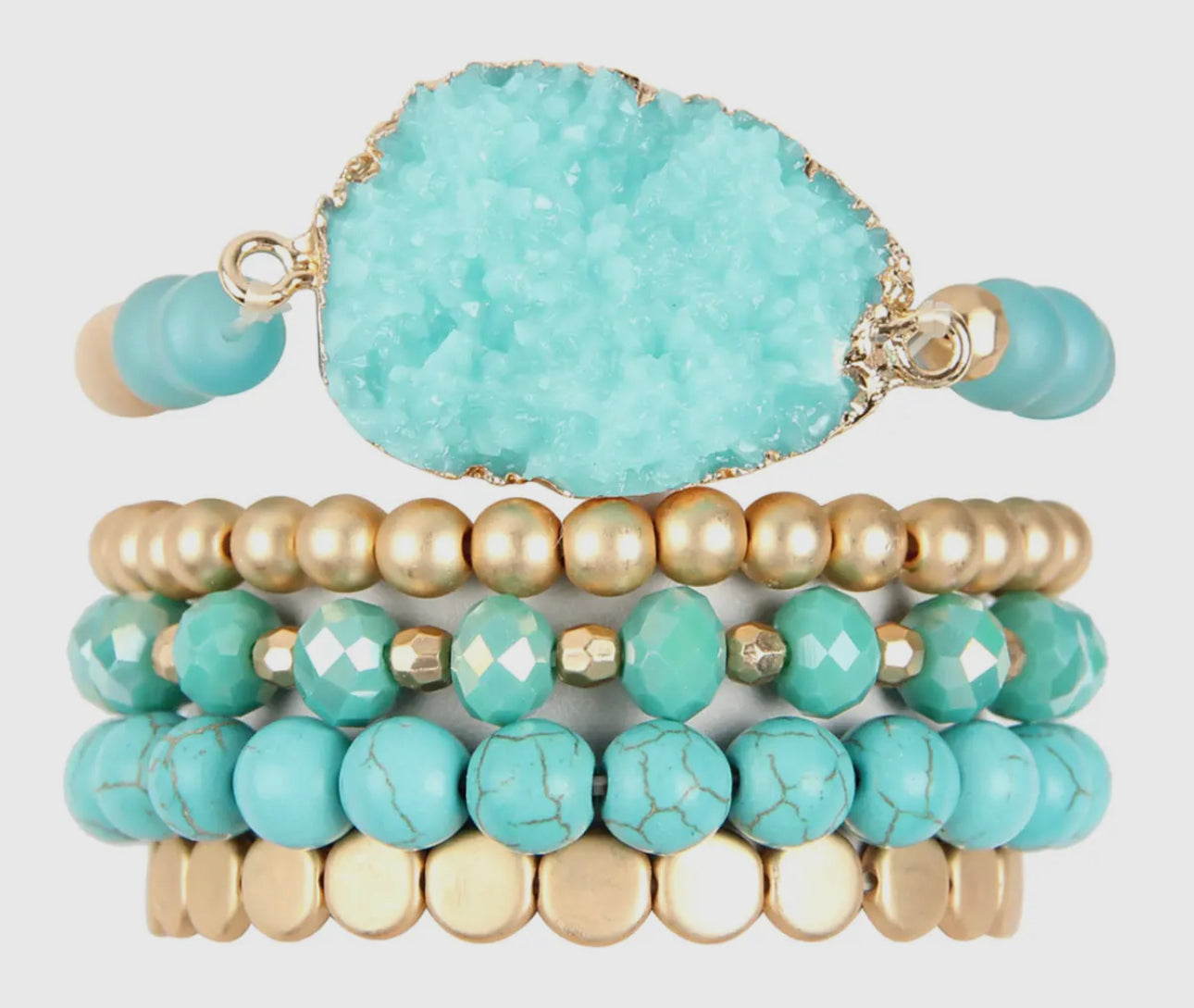 Turquoise bracelet stack
