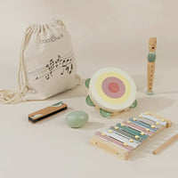 Wooden musical instruments play set