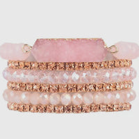 Pink stackable bracelet stack