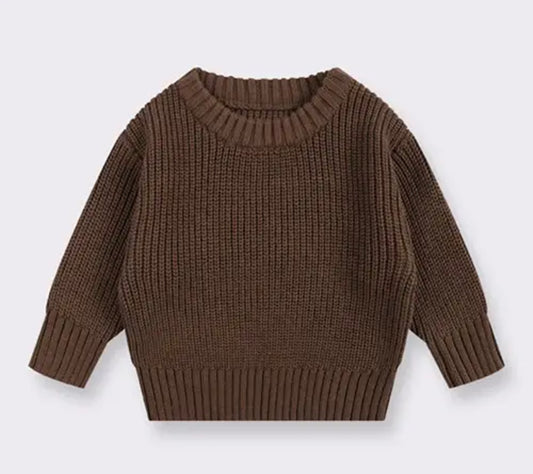 Dark brown chunky sweater