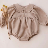 Khaki ruffle bubble