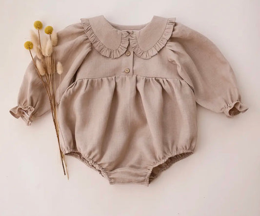 Khaki ruffle bubble