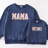 MAMA appliqué crewneck - navy