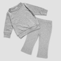 Flare leg set- grey 4T