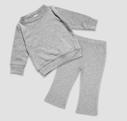 Flare leg set- grey 4T
