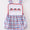 Patriotic flag plaid boys bubble