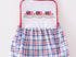 Patriotic flag plaid boys bubble