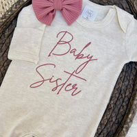 Baby sister romper + bow