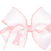 Hippity hop moon stitch embroidered bow