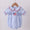 Blue flag smocked bubble