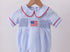 Blue flag smocked bubble