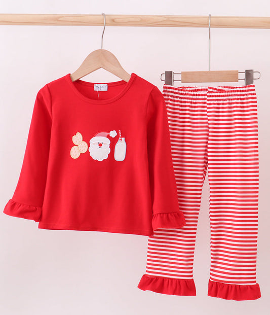 Santa milk & cookies girls set