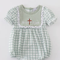 He is risen cross girls bubble