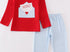 Red Valentine XOXO appliqué boys set