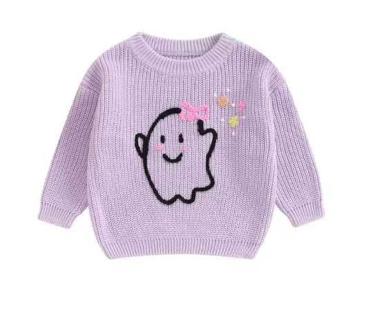 Purple ghost sweater