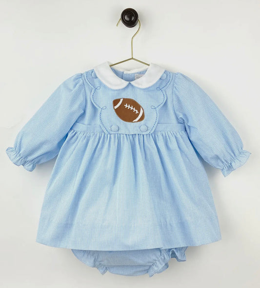 Football appliqué dress