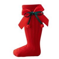 Red Christmas Knee Socks