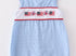 Patriotic flag embroidered Swiss dot Jon Jon