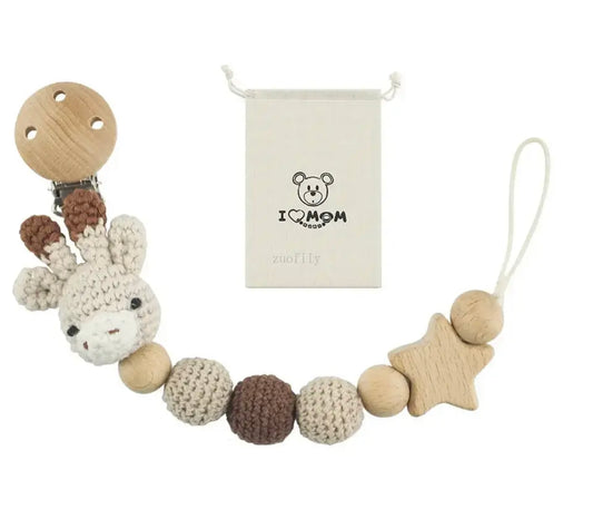 Deer pacifier clip