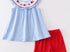 Blue patriotic flag girls set