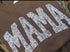 Brown floral MAMA applique