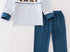 Boys blue French knot turkey set