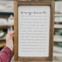 Buy dirt 8x12, white/ dark walnut