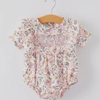 Purple smocked bubble