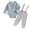 Boys blue/grey overall set