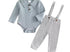 Boys blue/grey overall set
