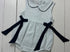 Navy collar romper- embroider me