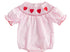 Pink gingham smocked heart bubble