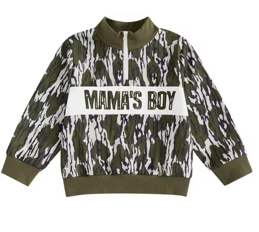 Mamas boy camo pullover