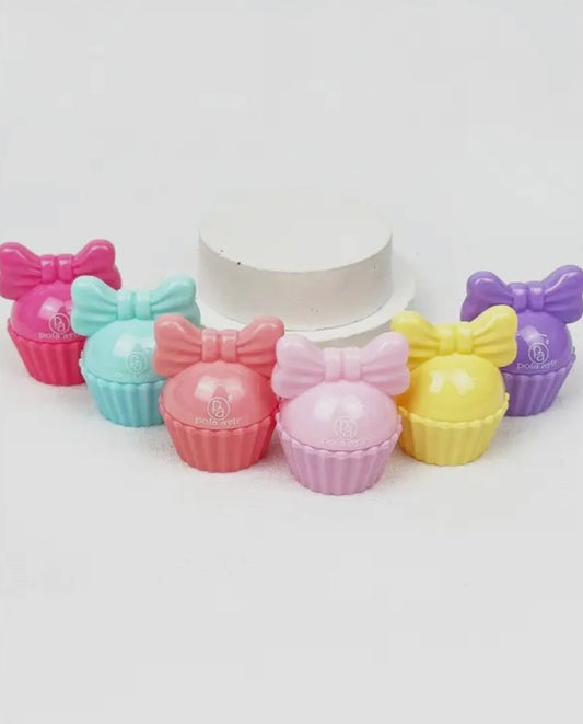 Cupcake lip balm with scents
