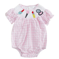 Makeup pink gingham bubble