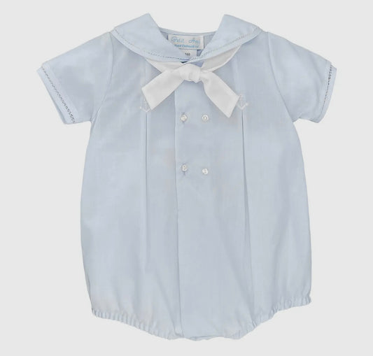 Blue romper with anchor