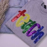 Sequin teach tee