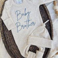 Baby brother romper & hat