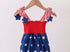 Blue star smocked bubble