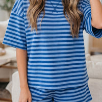 Blue/navy short set