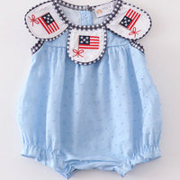 Patriotic flag girls bubble