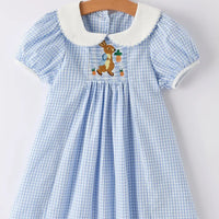 Blue plaid rabbit dress