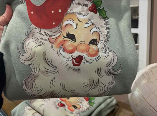 Green Santa crewneck