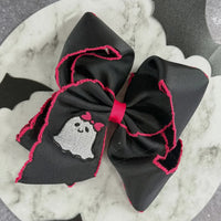 Ghost moonstitch headband bow