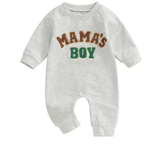 Mama’s Boy Grey Romper