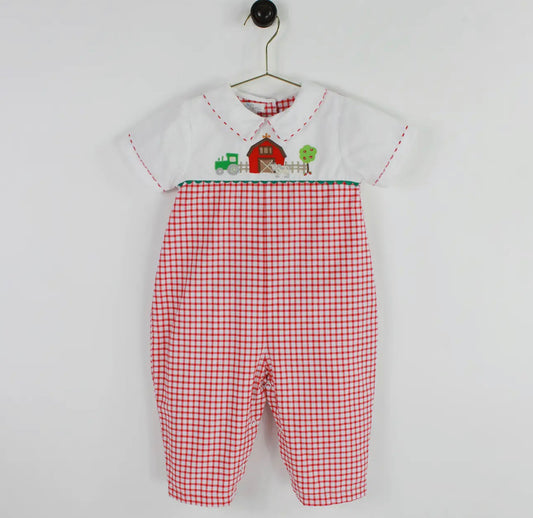 Barn scene appliqué longall