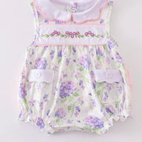 Floral embroidered girls bubble