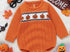 Knit sweater pumpkin romper