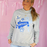Kentucky appliqué mock neck