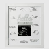 Hello little one sonogram guest book signature frame